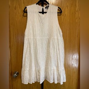 Plus size White sun dress!
